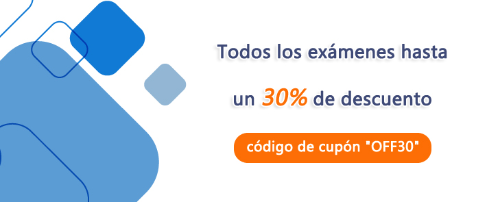 Todos los exámenes hasta un 30% de descuento